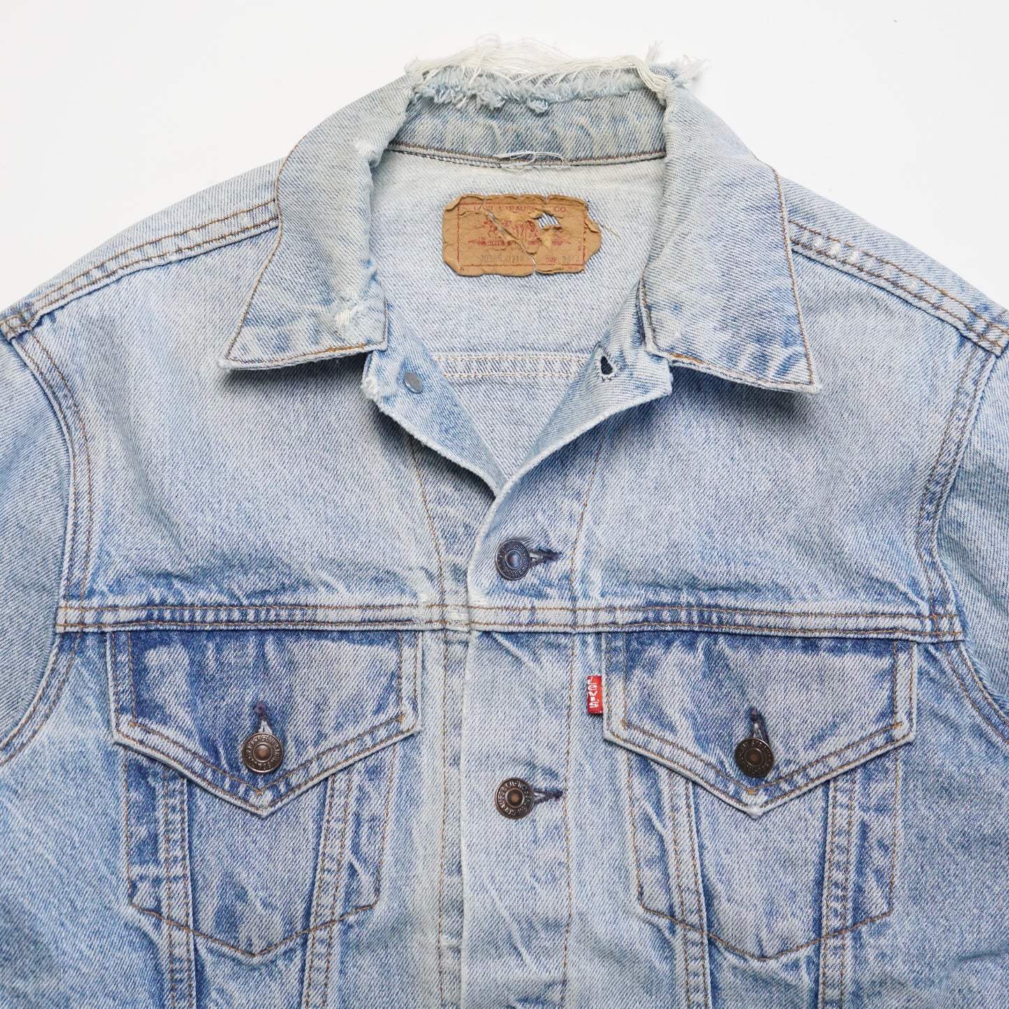 1980s Levi Type 3 Denim Jacket "Light Wash" Size: S
