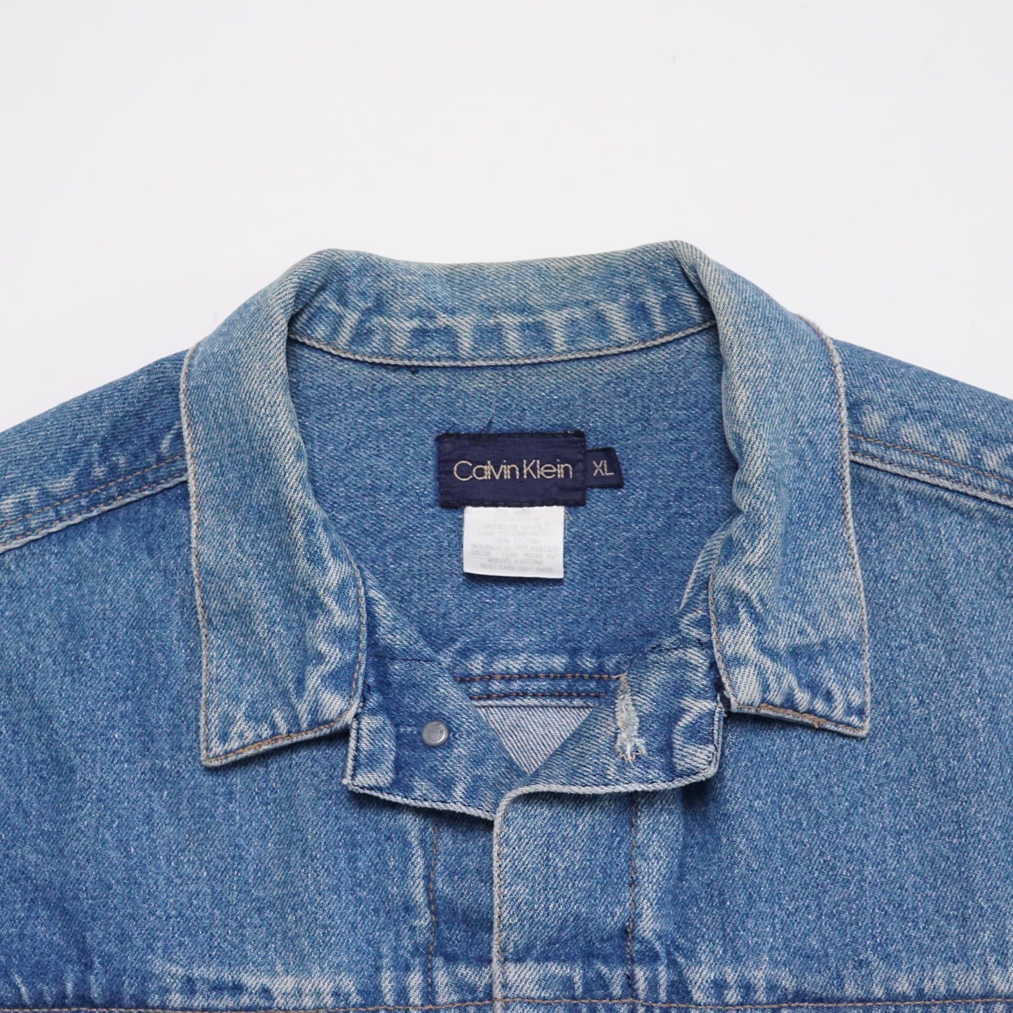 1990s Calvin Klein Denim Jacket "Stone" Size: L/XL