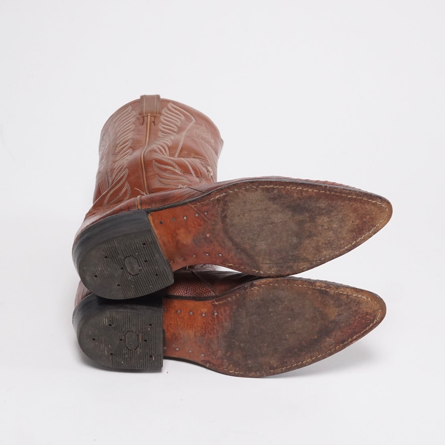 1970s Tony Lama Cowboy Boot "Lizard" Size: 8.5M
