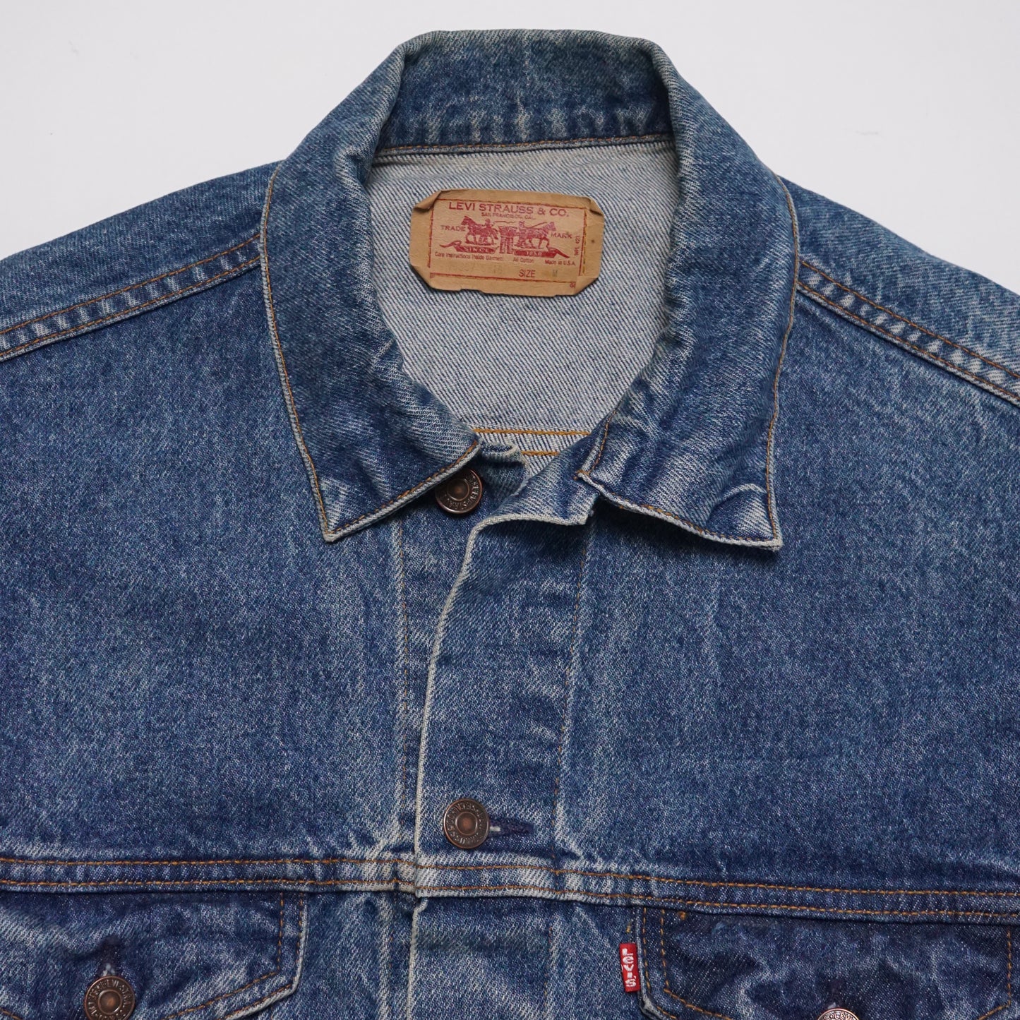 1980s Levi Type 3 Trucker Jacket "Stone" Size: M/L