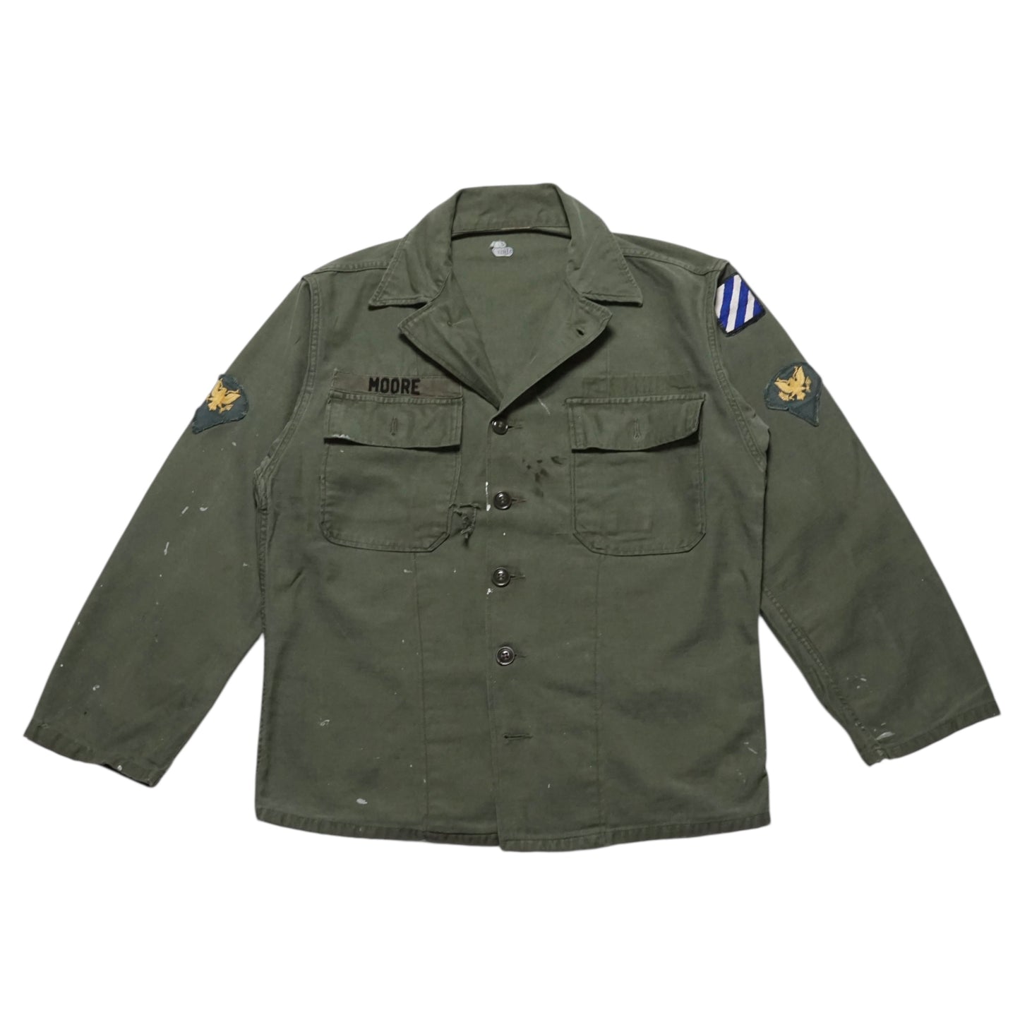 1960s Military OG-107 Fatigue Over Shirt Size: S/M