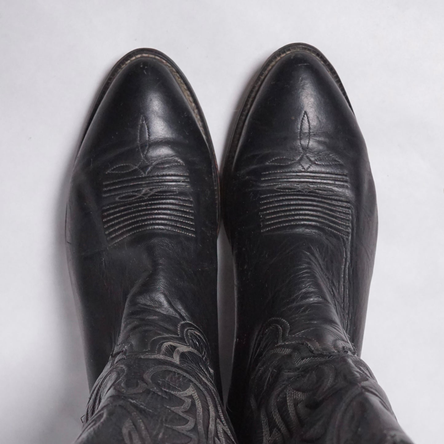 1990s Tony Lama Cowboy Boot "Black" Size: 9.5M