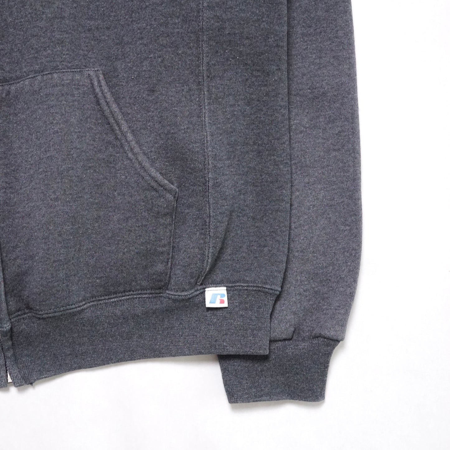 2000s Russell Athletic Zip Up "Grey" Size: L