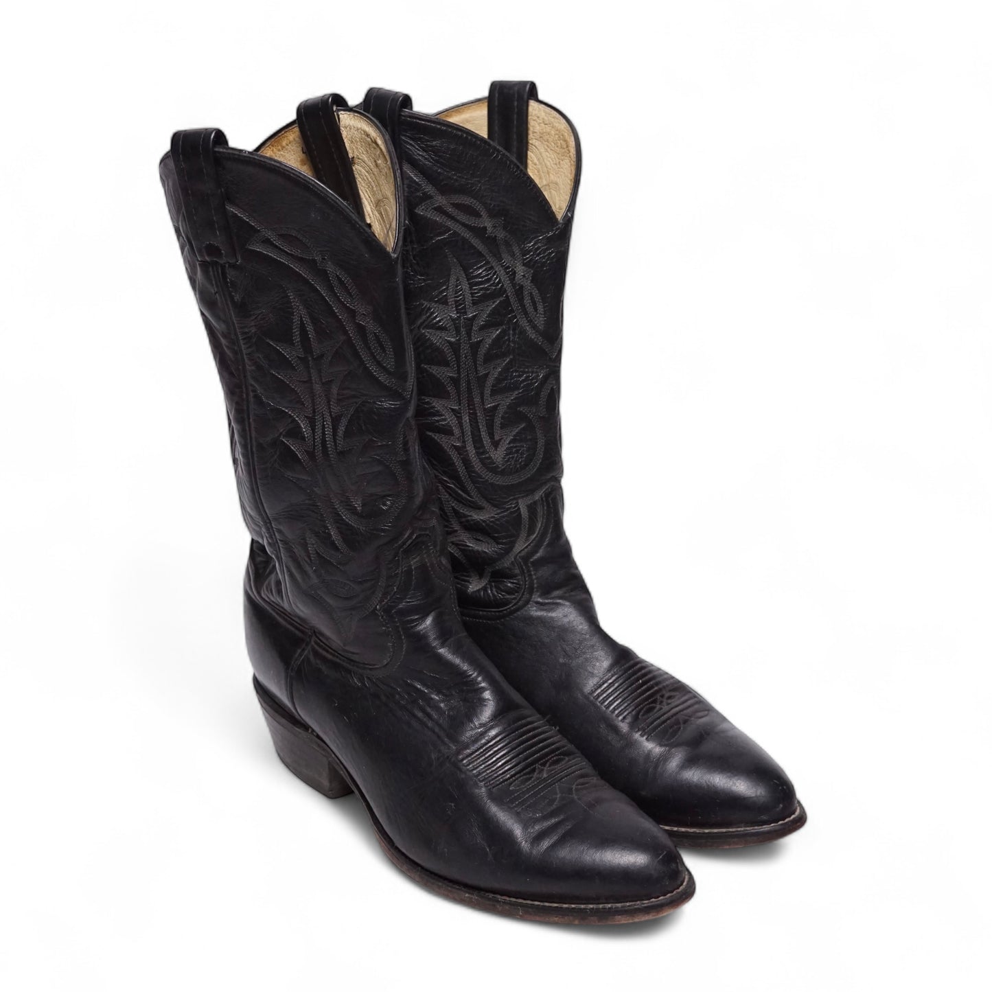 1990s Tony Lama Cowboy Boot "Black" Size: 9.5M