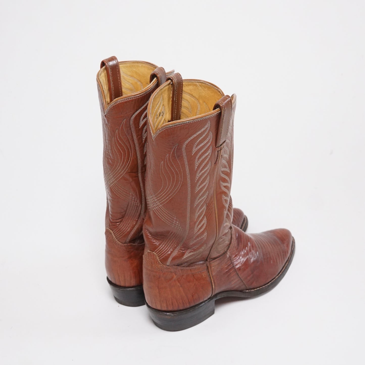 1970s Tony Lama Cowboy Boot "Lizard" Size: 8.5M