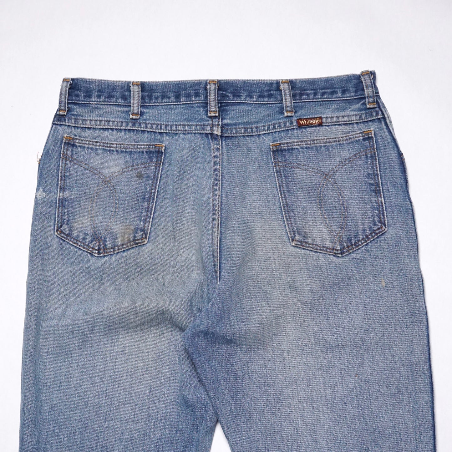 1980s Wrangler Boot Cut "Oil Stains" Size: 34W/33L