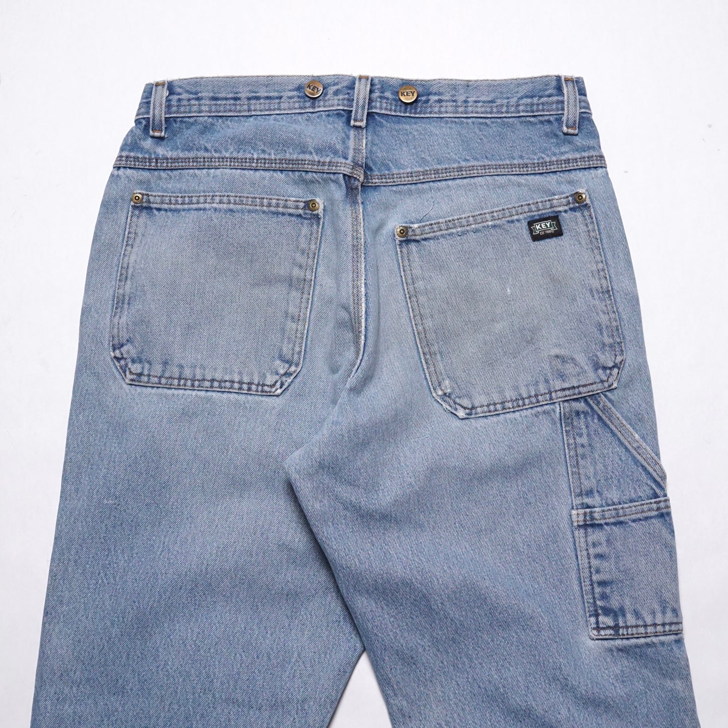 1990s Key Carpenter Denim "Light Wash" Size: 31W/32L