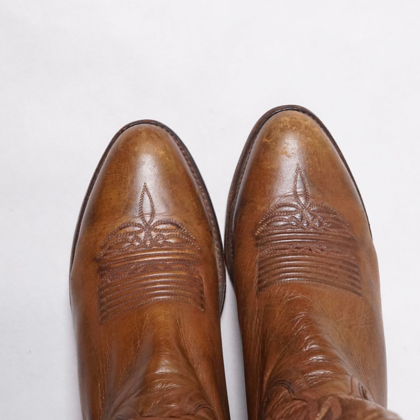 1990s Lucchese Cowboy Boot "Brown" Size: 9M