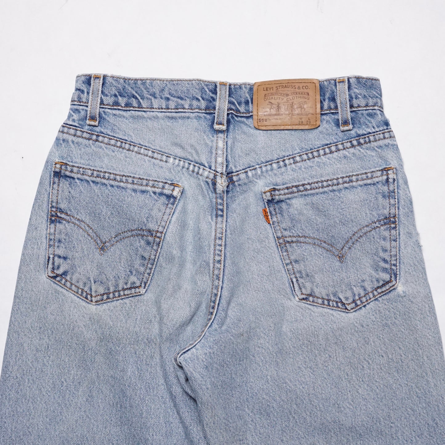 1990s Levi 562 Orange Tab "Light Wash" Size: 27W/28L