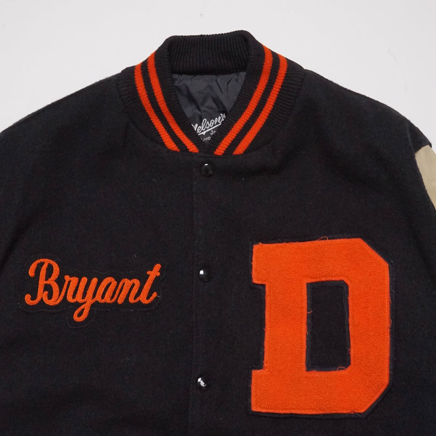 1990s Varsity Letterman Jacket "Black" Size: L