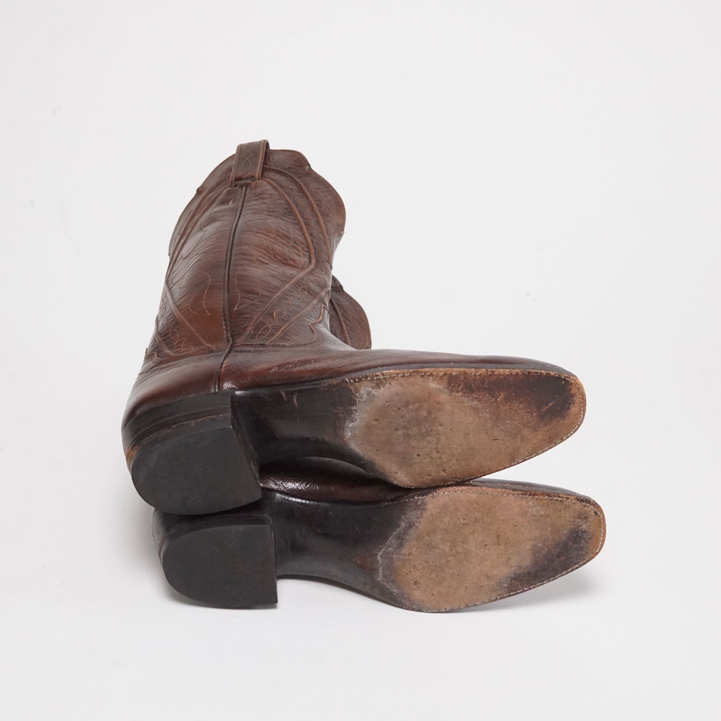 1990s Foley Cowboy Boot "Brown" Size: 9M