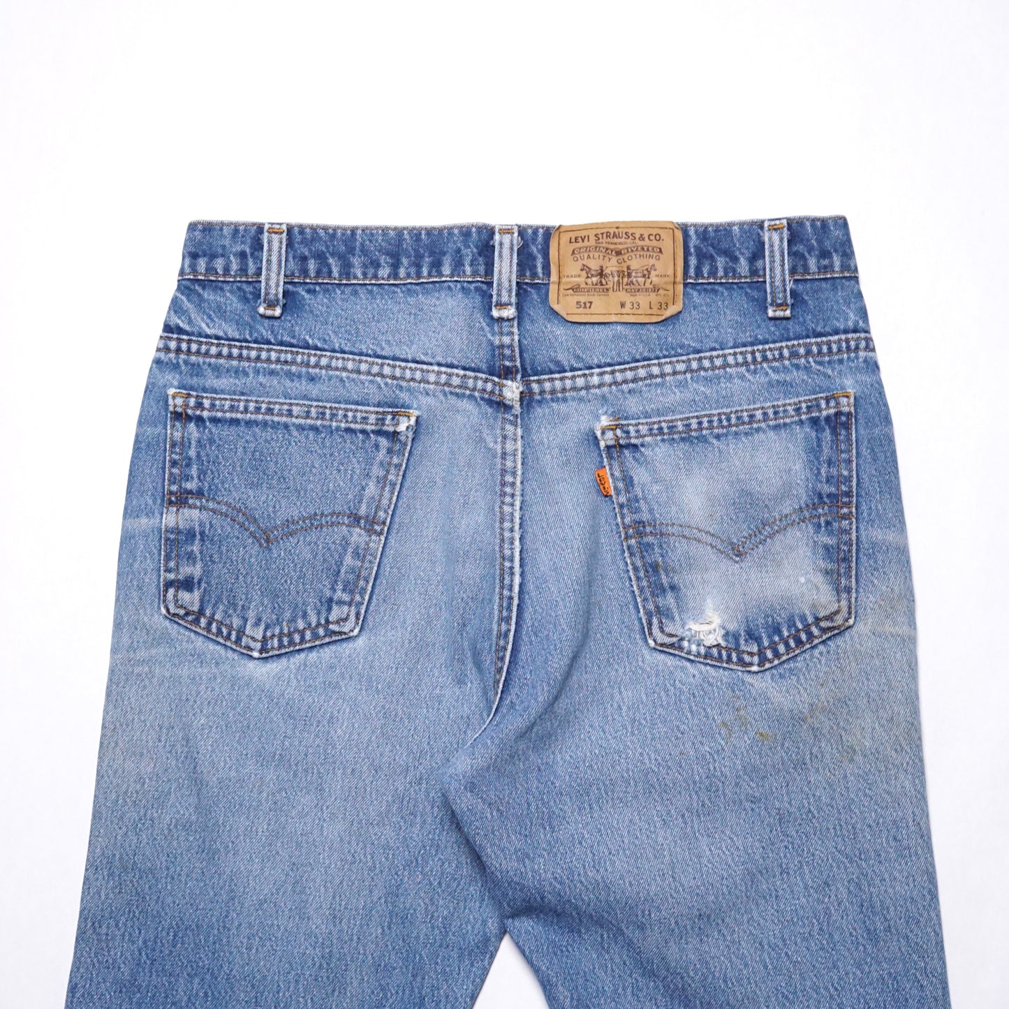 1980s Levi 517 Orange Tab "Faded" Size: 33W/32L