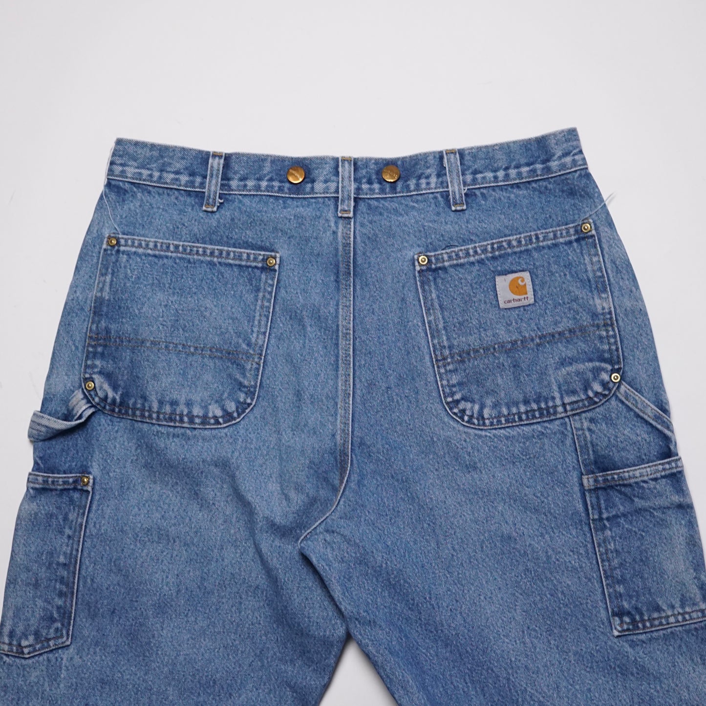 1990s Carhartt Double Knee "Light Wash" Size: 35W/30L