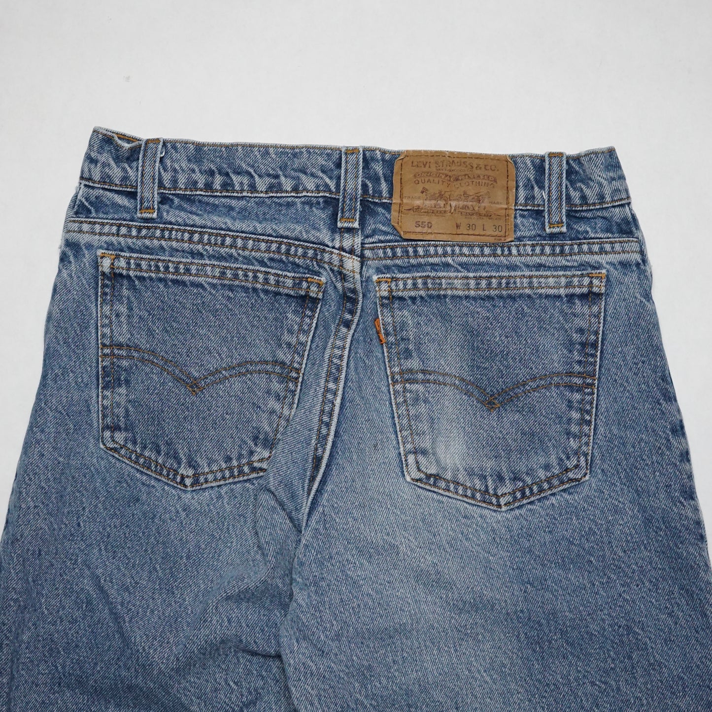 1990s Levi 550 Orange Tab "Stone" Size: 28W/28L