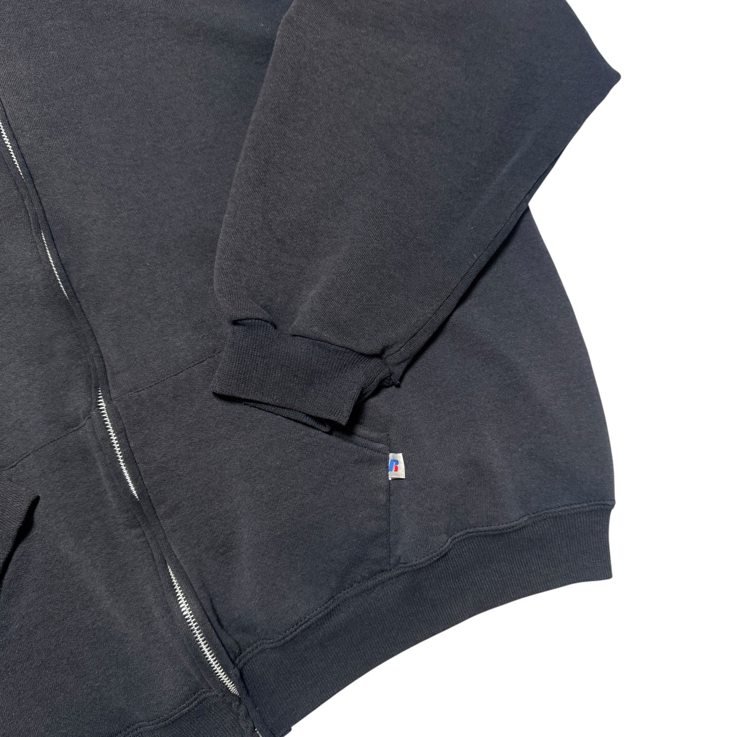 2000s Russell Athletic Zip Up Hoodie "Faded" Size: XL