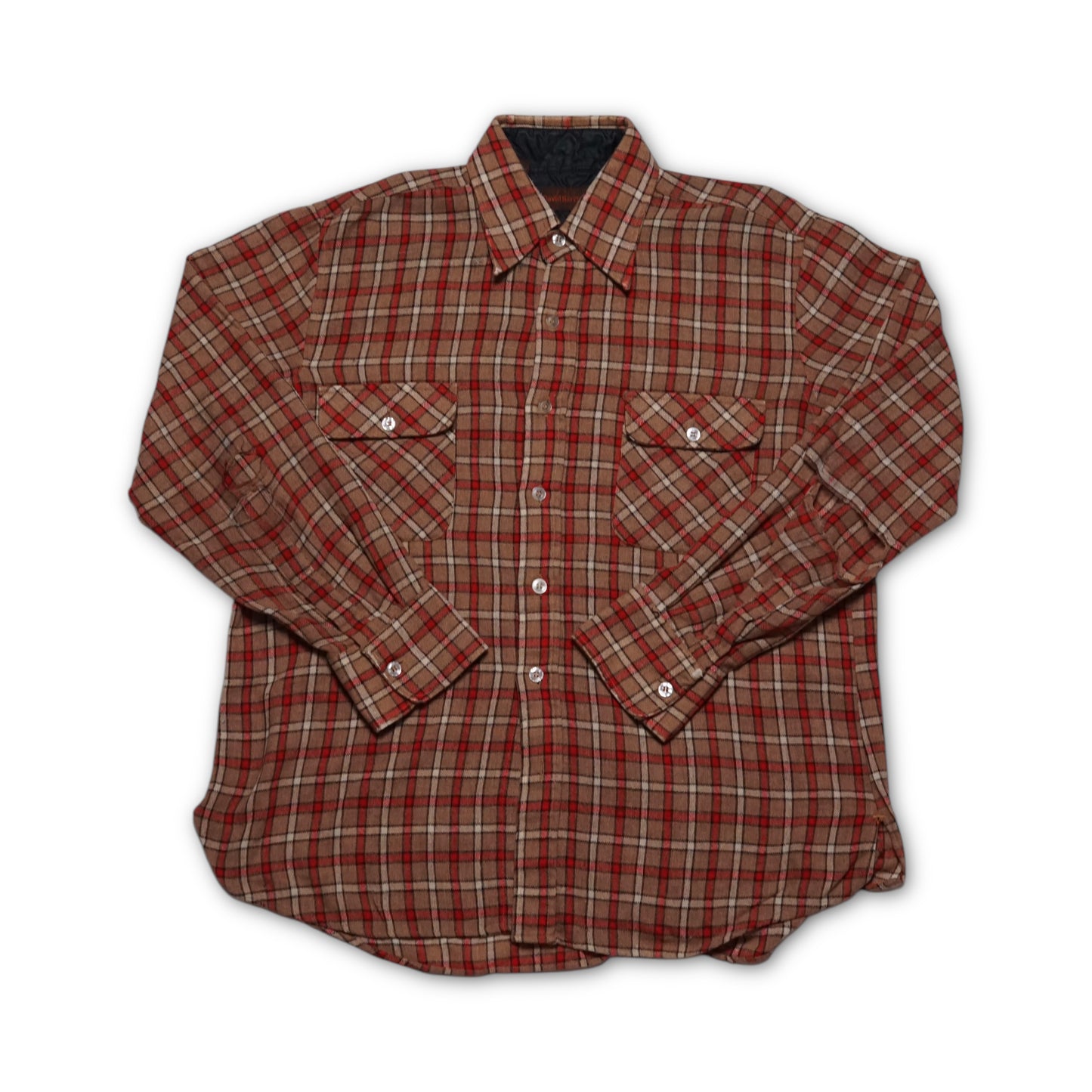 1970s Wool Flannel "Distressed" Size: L