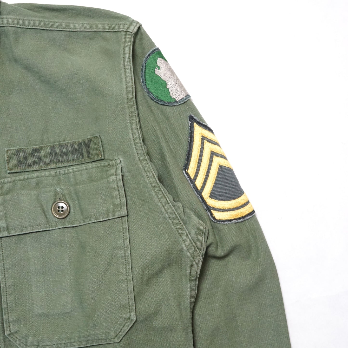 1960s Military OG-107 Fatigue Over Shirt Size: M