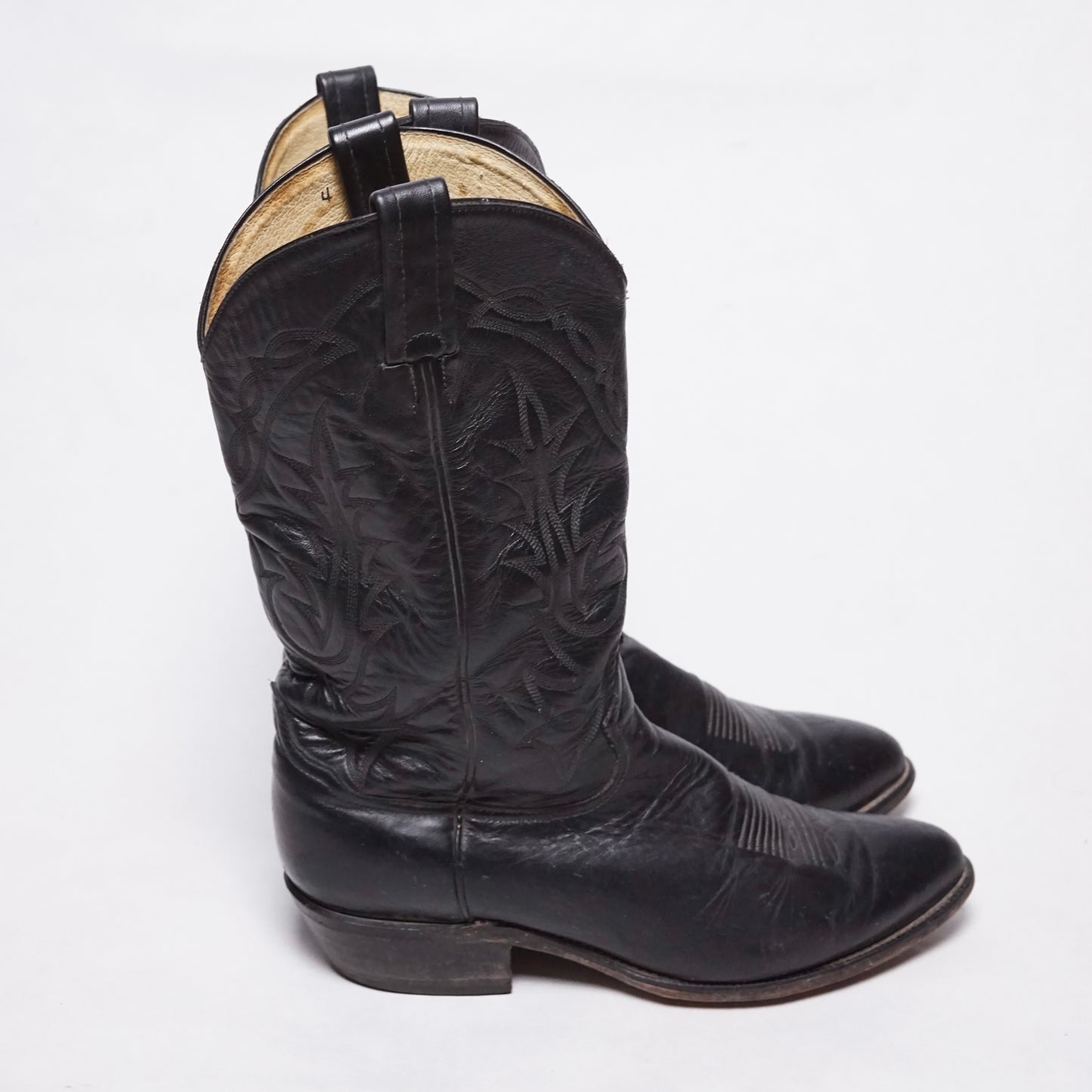 1990s Tony Lama Cowboy Boot "Black" Size: 9.5M