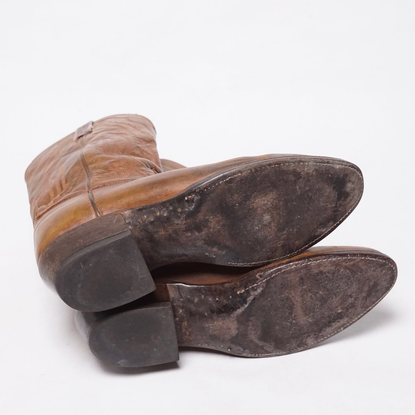 1990s Lucchese Cowboy Boot "Brown" Size: 9M