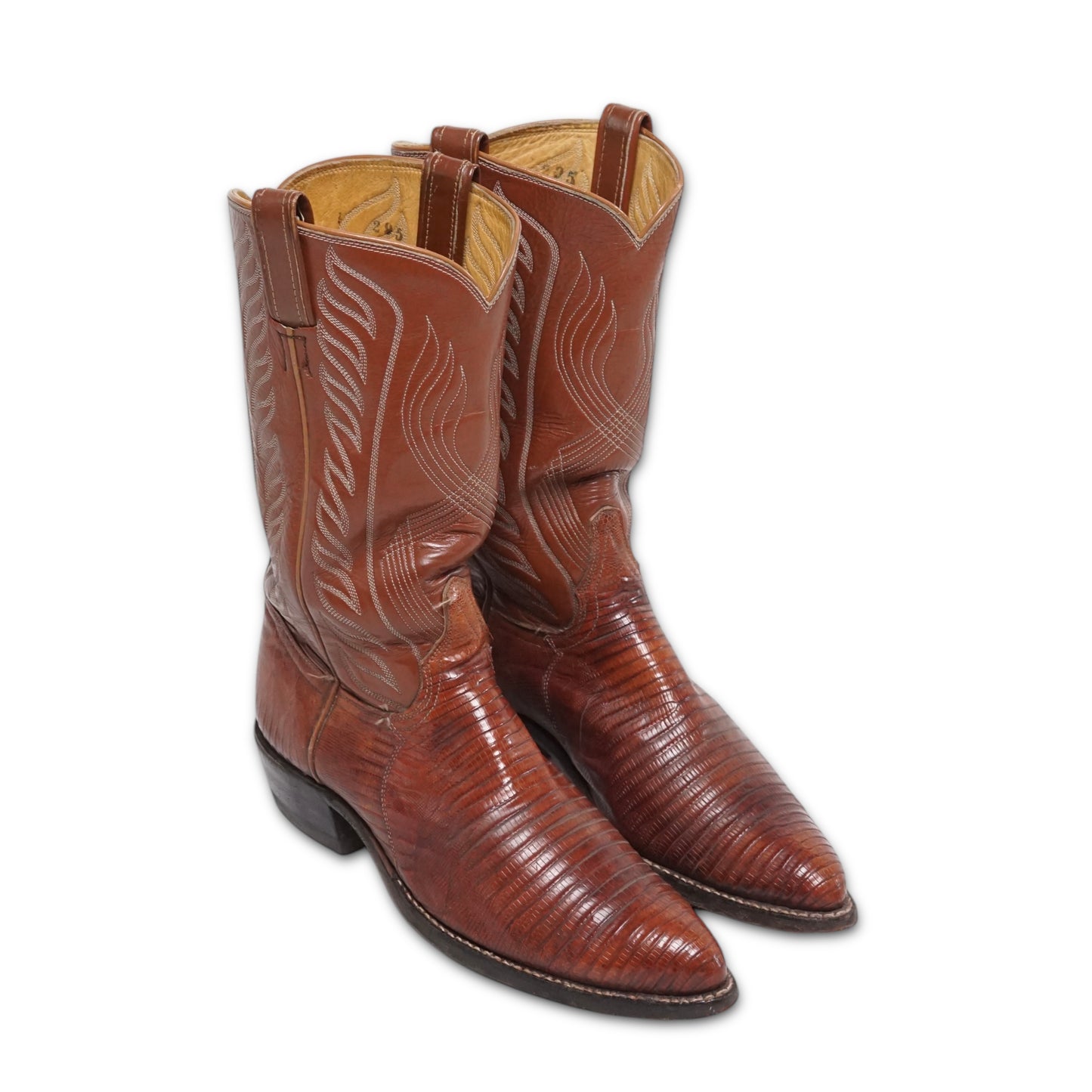 1970s Tony Lama Cowboy Boot "Lizard" Size: 8.5M