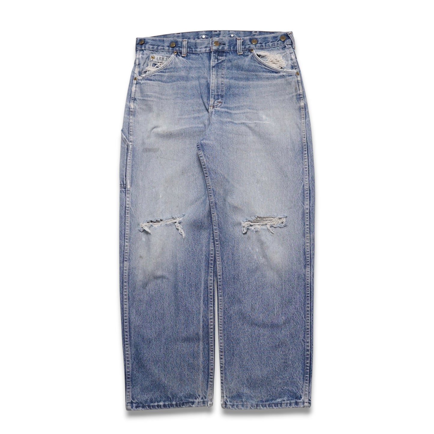 1970s Key Carpenter Denim "Distressed" Size: 35W/30L