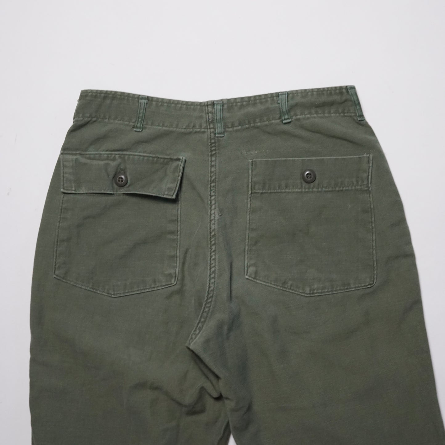 1970s Military OG-107 Fatigue Pant Size: 30W/27L