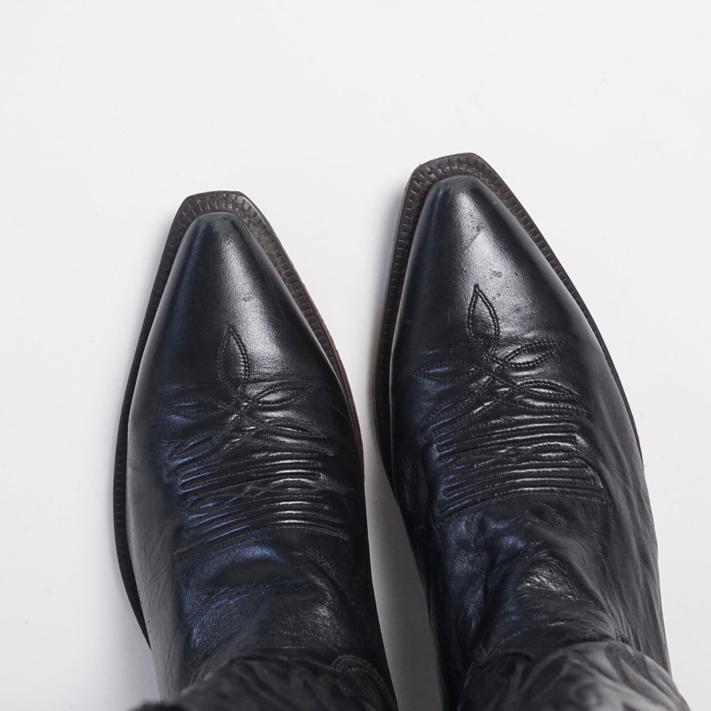 2000s Justin Cowboy Boot "Black" Size: 6.5M