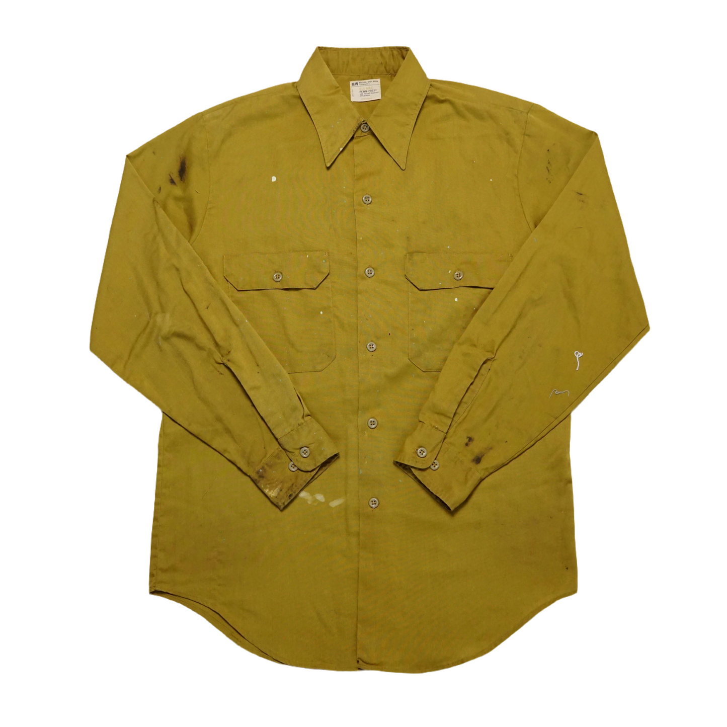 1970s Big Mac Work Shirt "Paint Splatter" Size: M/L