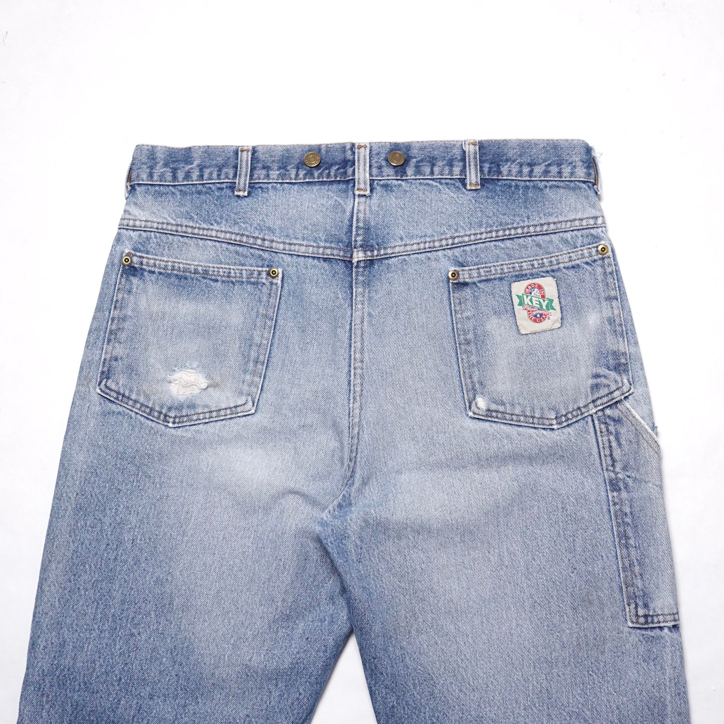 1970s Key Carpenter Denim "Distressed" Size: 35W/30L