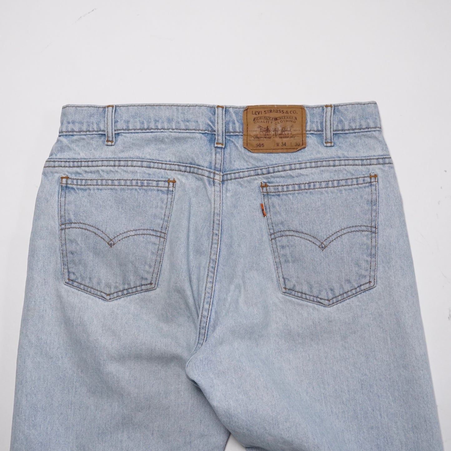 1990s Levi 505 Orange Tab "Light Wash" Size: 32W/30L