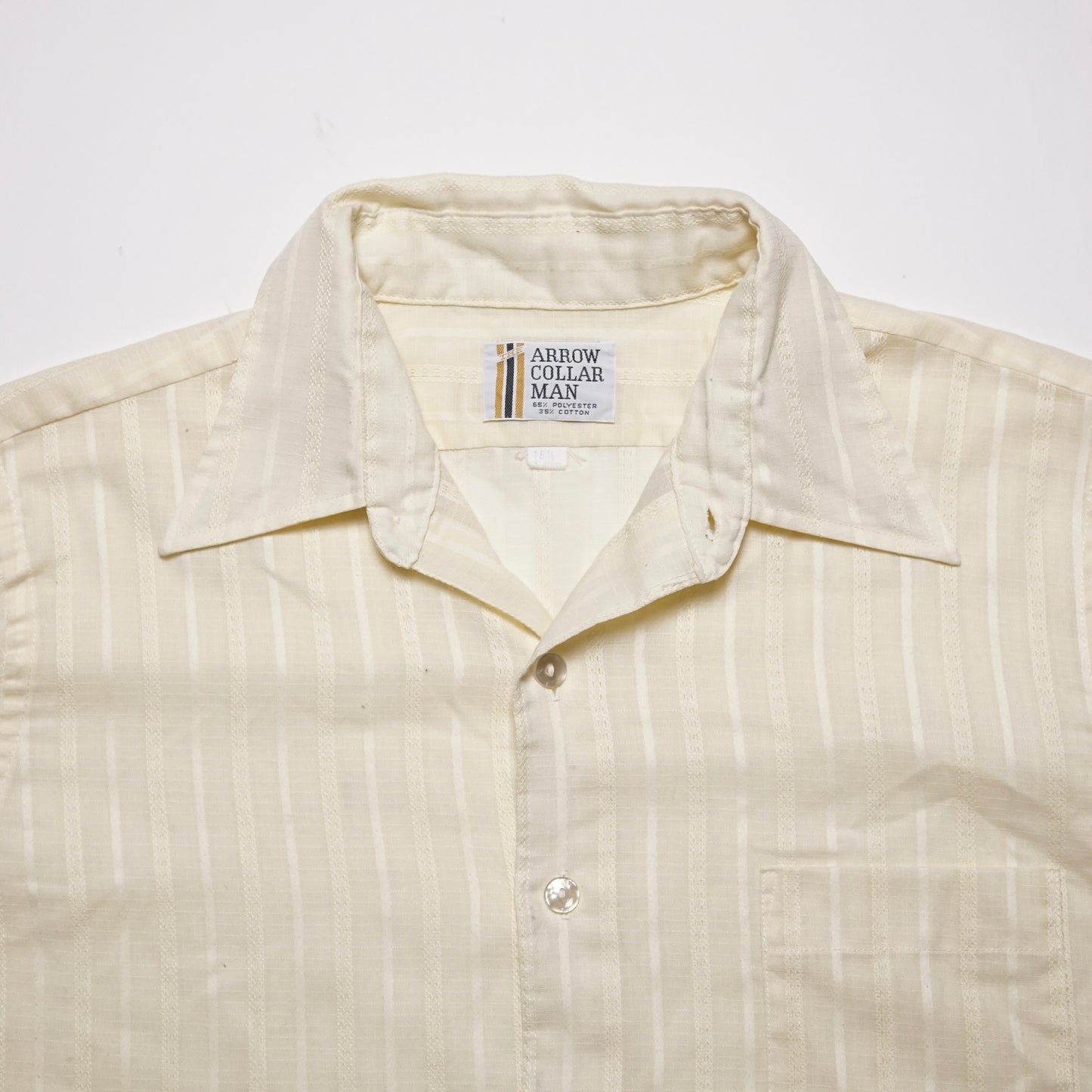 1970s Arrow Collar Shirt “Cream” Size: L/XL