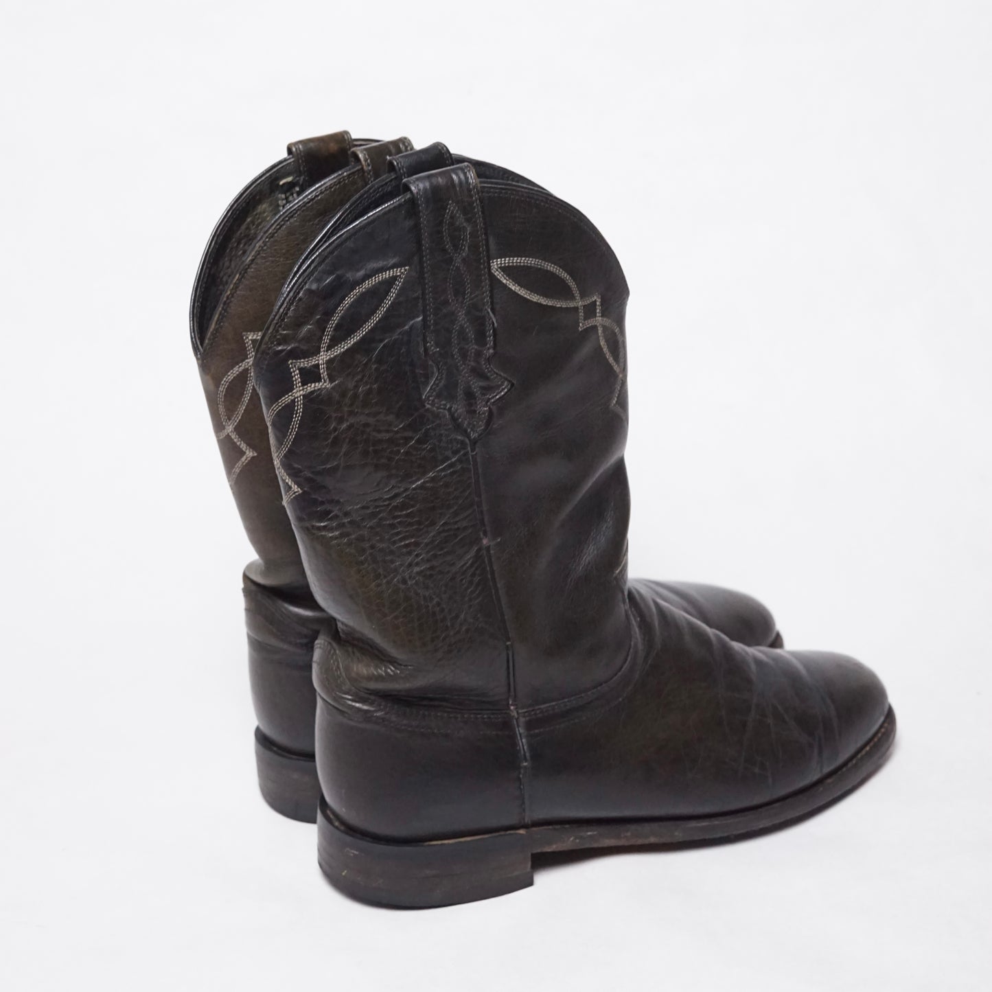2000s Justin Cowboy Boot “Black” Size: 9M