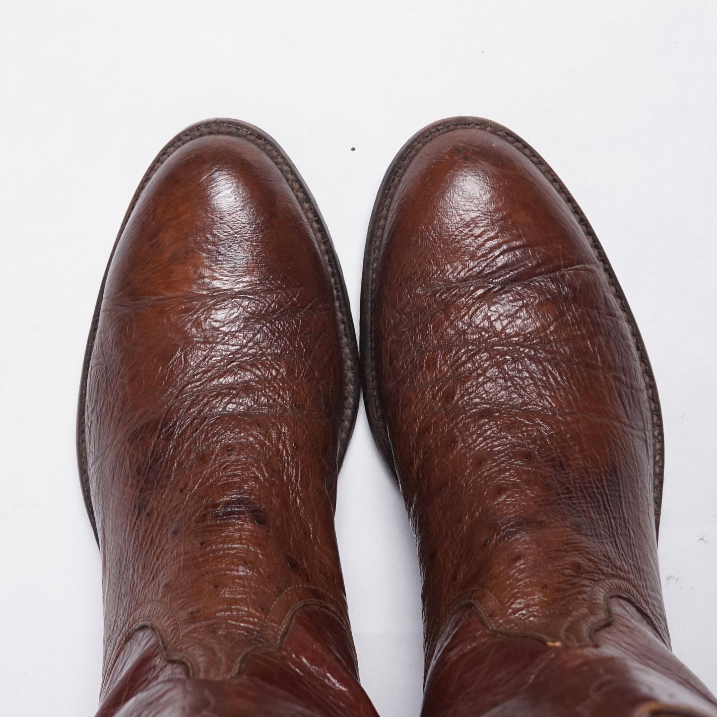 1990s Lucchese Cowboy Boot “Ostrich” Size: 9M