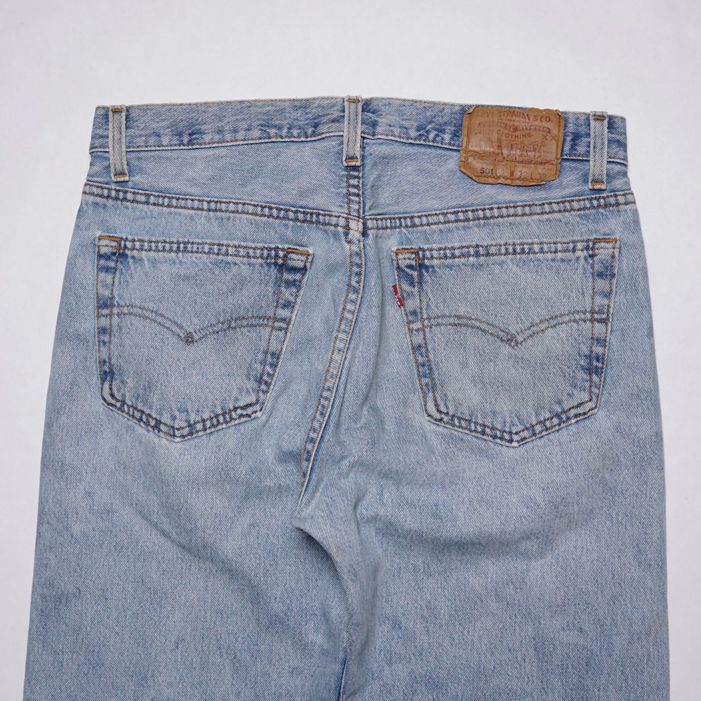 1980s Levi 501 "Oil Stain" Size: 32W/32L