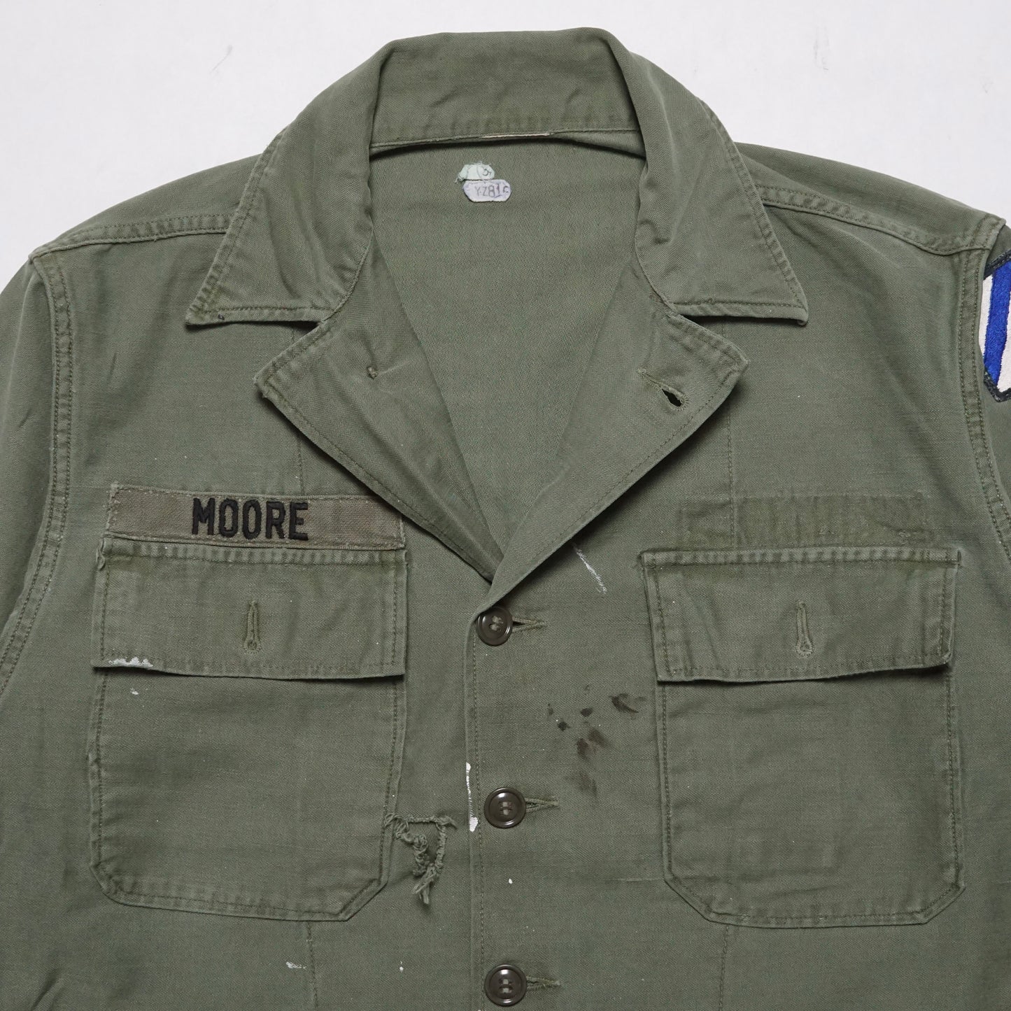 1960s Military OG-107 Fatigue Over Shirt Size: S/M