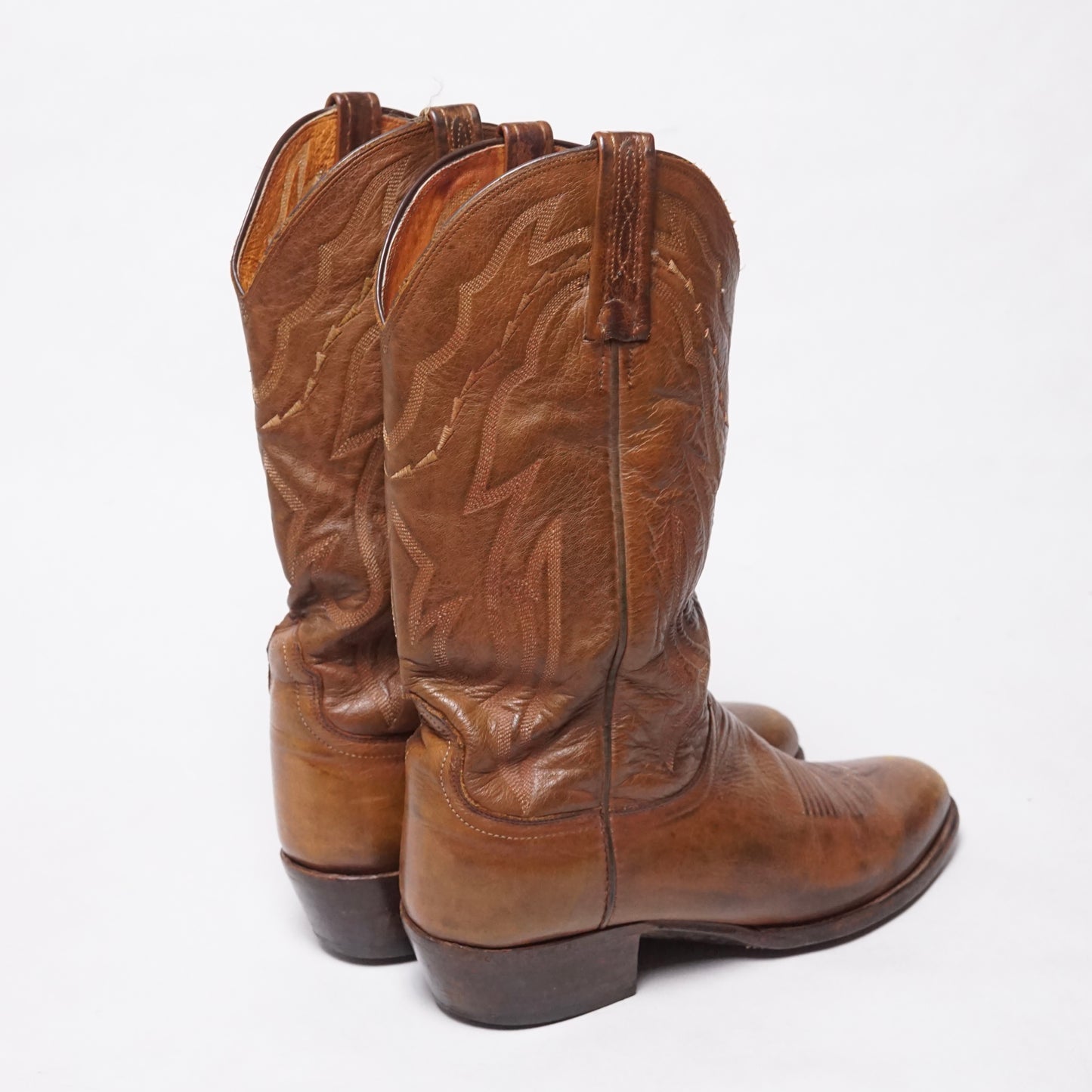 1990s Lucchese Cowboy Boot "Brown" Size: 9M