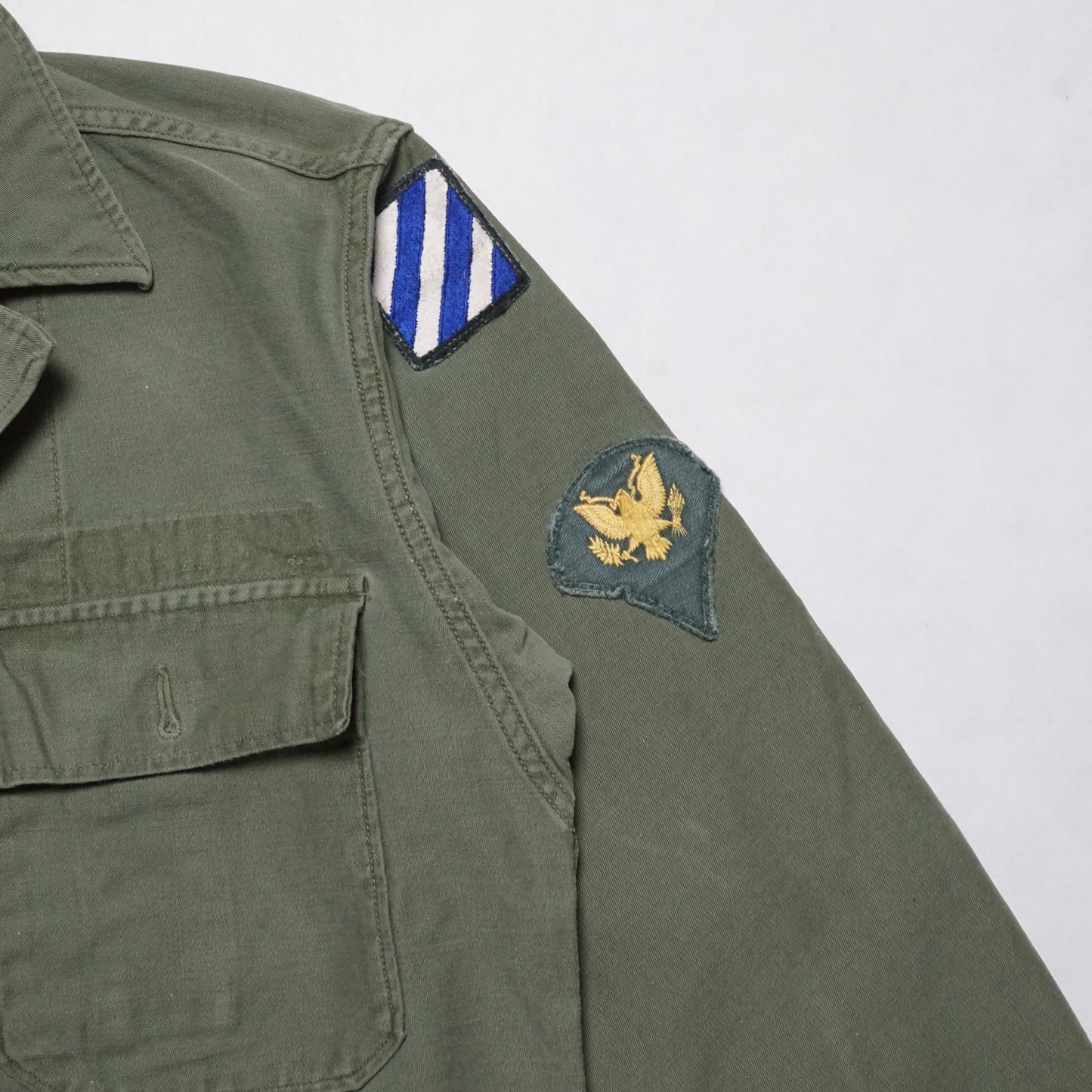 1960s Military OG-107 Fatigue Over Shirt Size: S/M