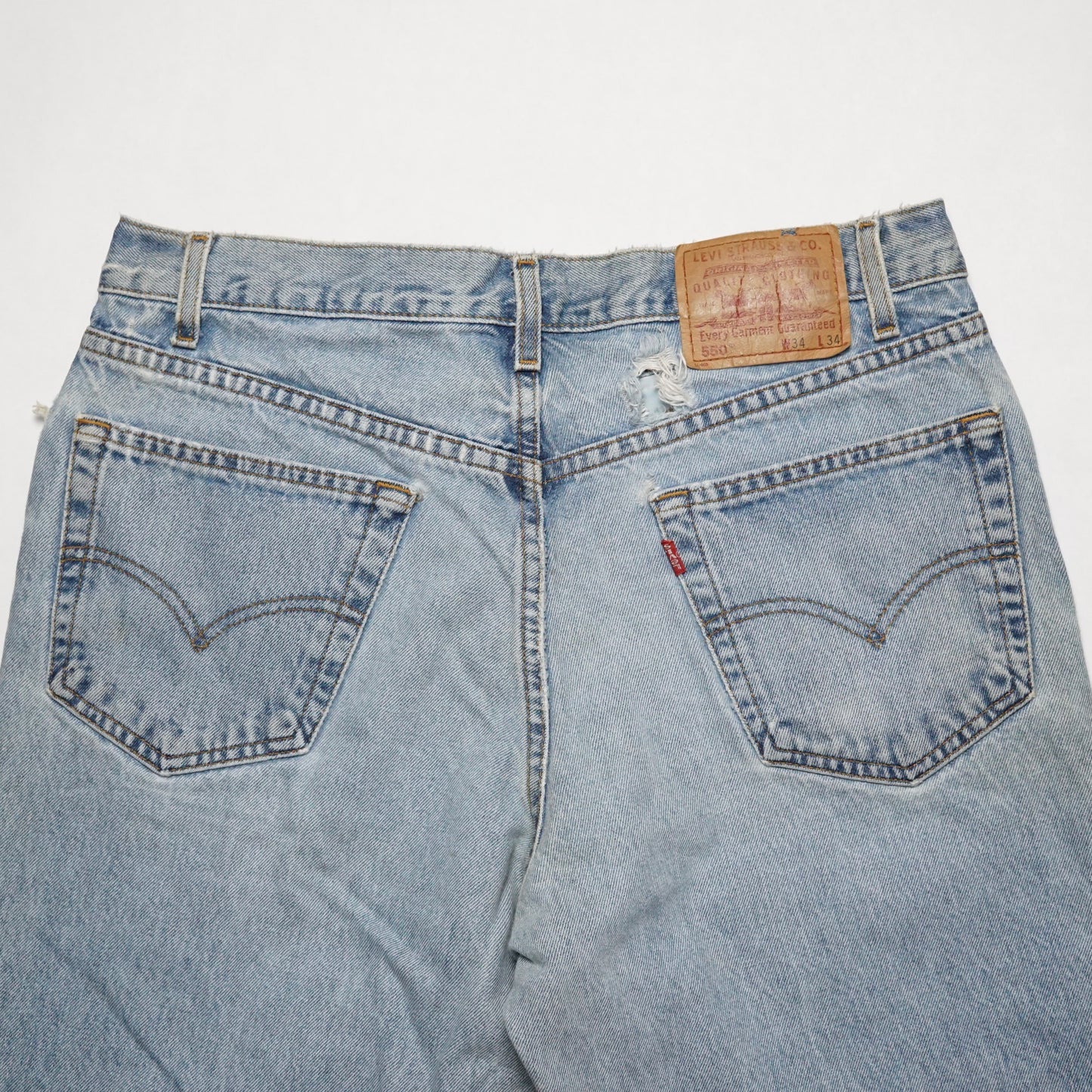 1990s Levi 550 "Distressed" Size: 33W/33L