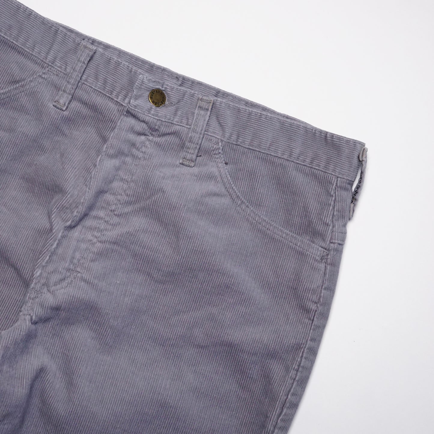 1970s Rustler Corduroy Flare "Grey" Size: 32W/29L