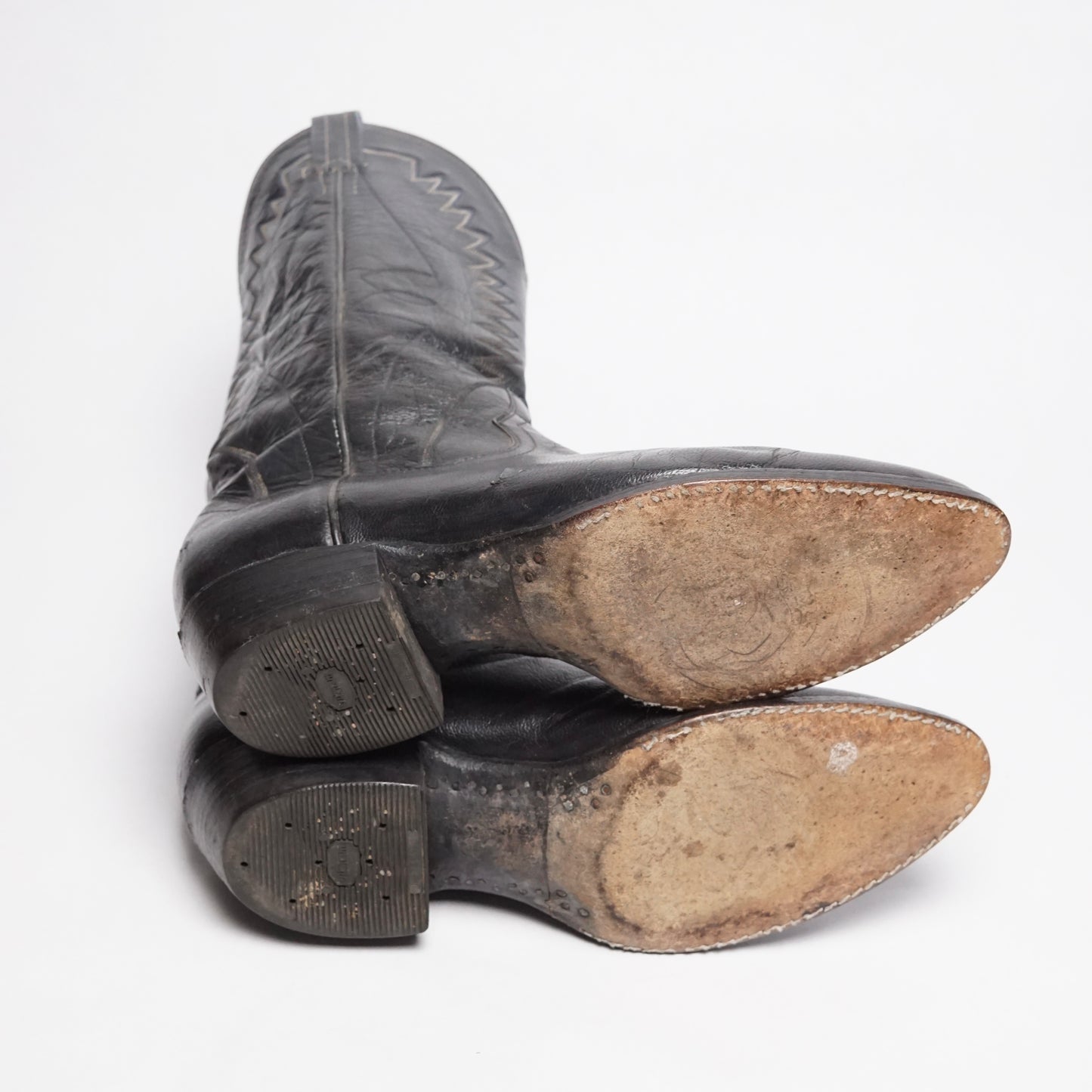 1990s Western Cowboy Boot "Black" Size: 9.5M