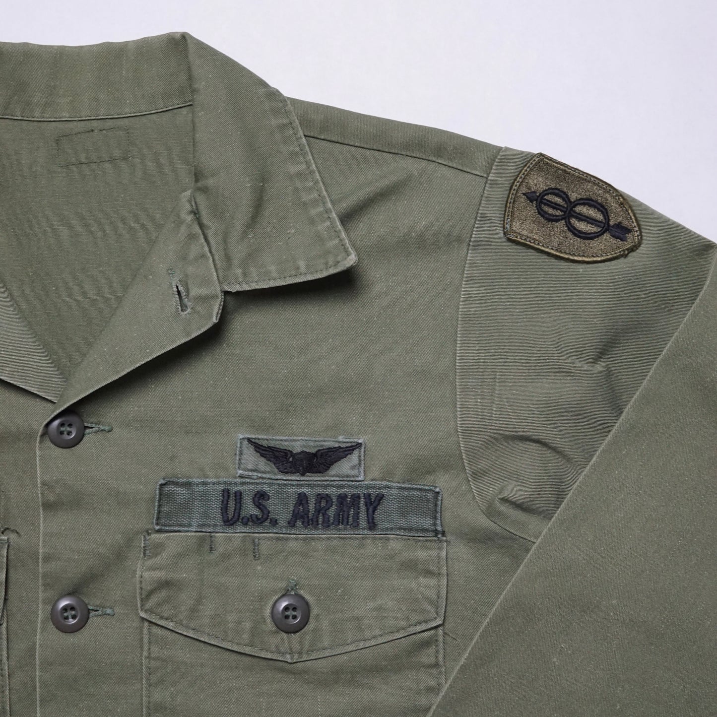 1970s Military OG-507 Fatigue Over Shirt Size: L