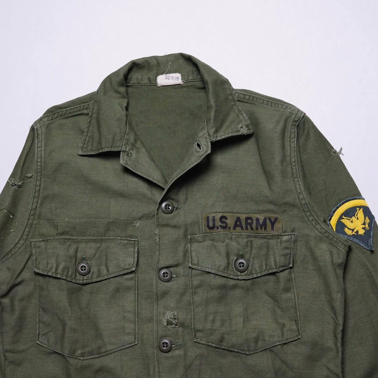1970s Military OG-107 Fatigue Over Shirt Size: M