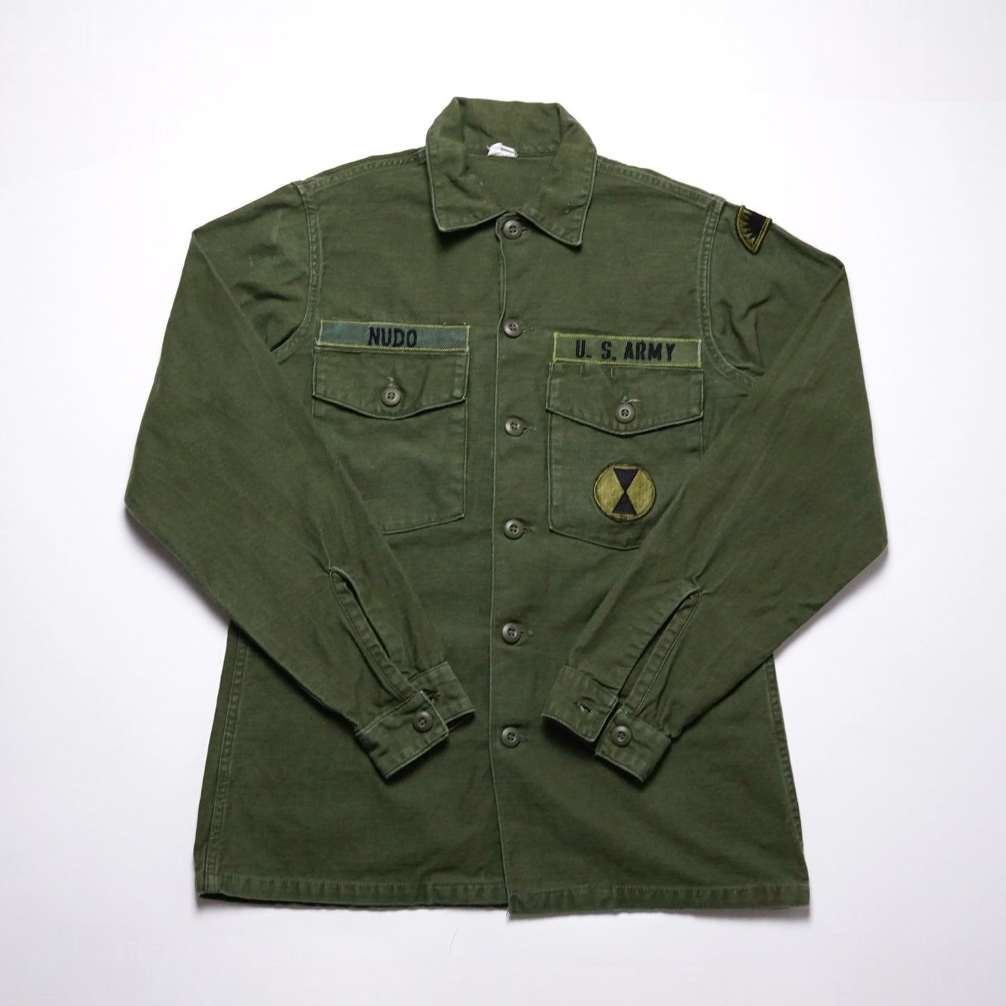 1970s Military OG-107 Fatigue Over Shirt Size: M