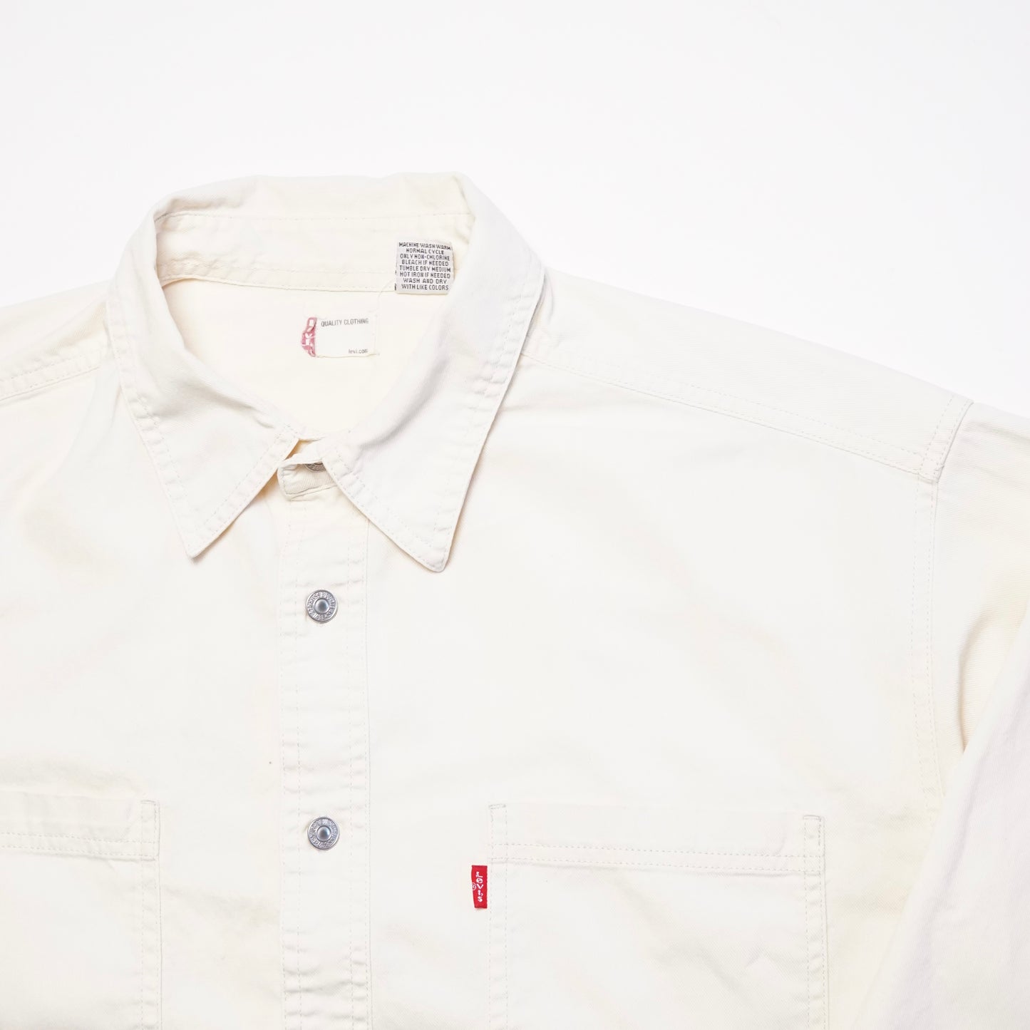 2000s Levi Over Shirt "Cream" Size: L/XL