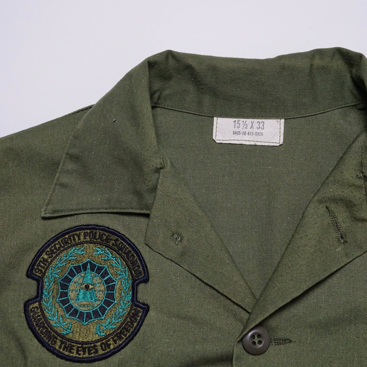 1960s Military OG-507 Fatigue Over Shirt Size: L