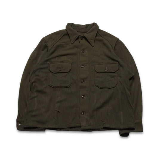 1960s Military Wool Over Shirt Size: XL