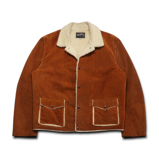 1970s Rich Sher Suede Sherpa Jacket “Burnt” Size: L