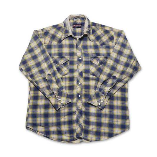 1980s Cotton Flannel "Distressed" Size: XL