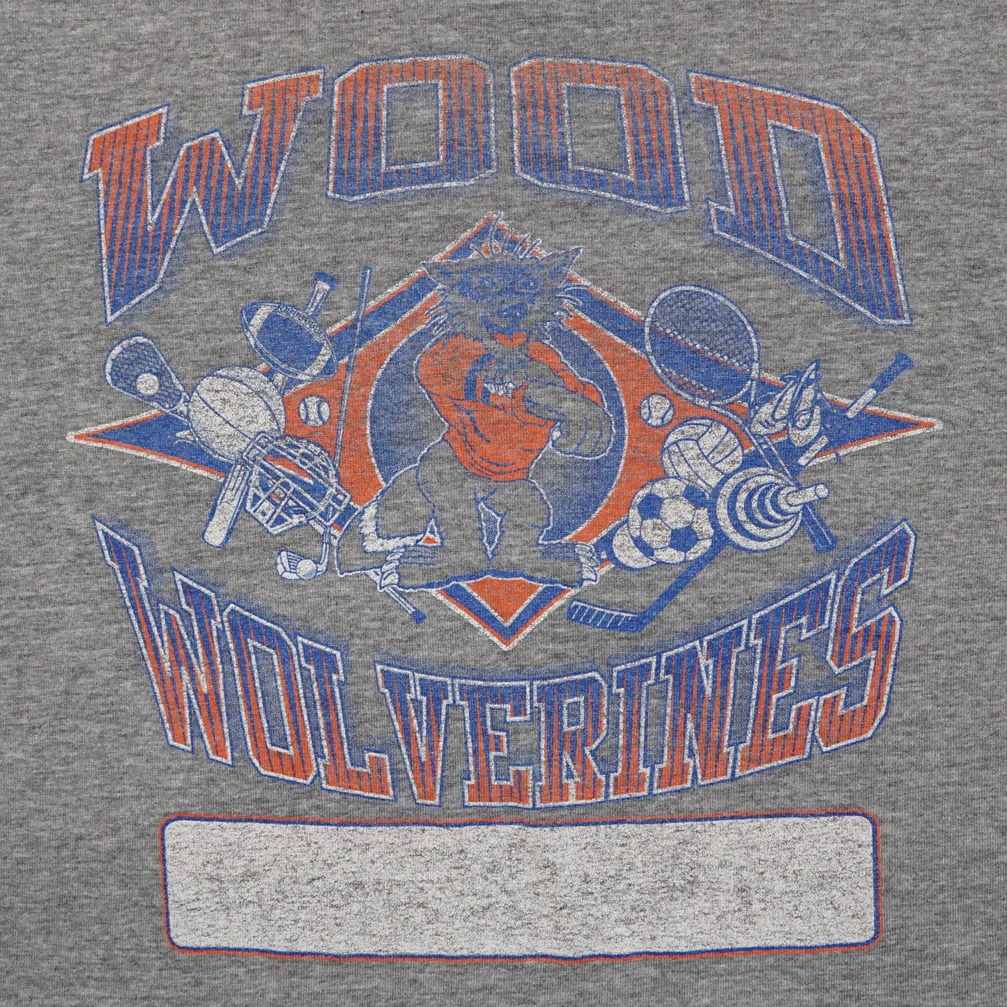 1990s Wood Wolverines "Grey" Size: M/L