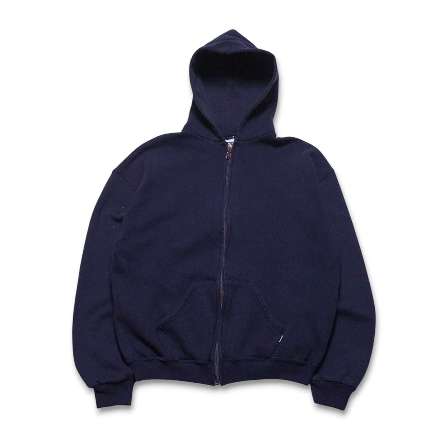 1990s Russell Athletic Zip Up "Navy" Size: L/XL